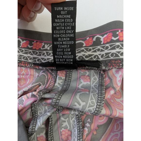 INC Fairy‎ Wimsy Pink Paisley Rhinestone Asymmetric Coquette Midi Skirt Size M - Picture 6 of 8